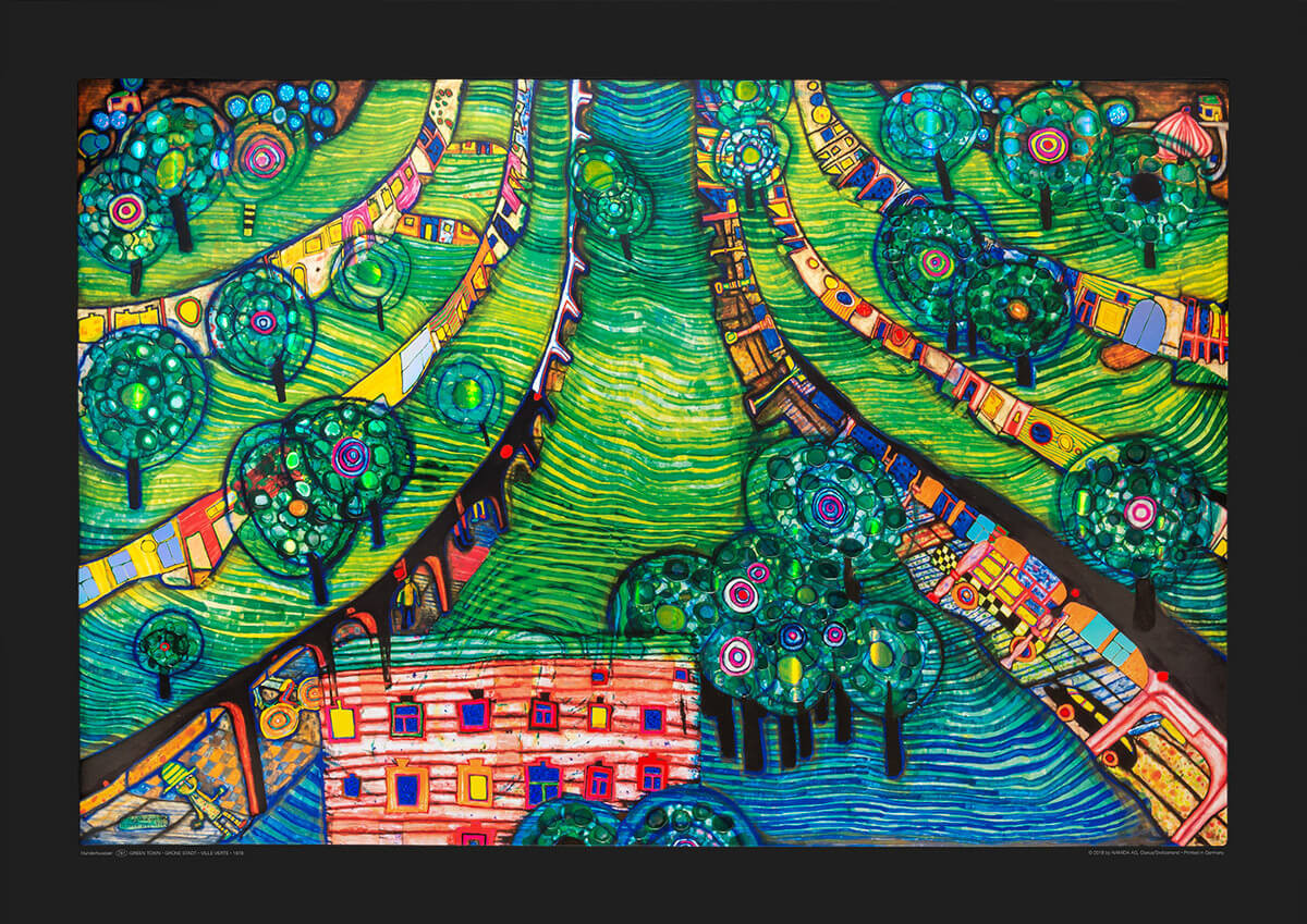 Groene stad door Friedensreich Hundertwasser