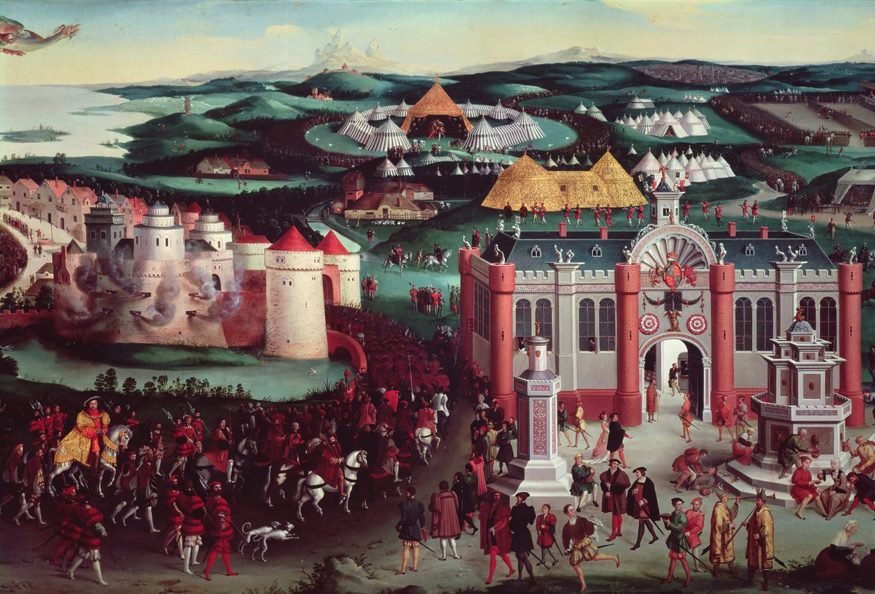 Veld van het Gouden Laken, 7 juni 1520 (detail) door Friedrich Bouterwek