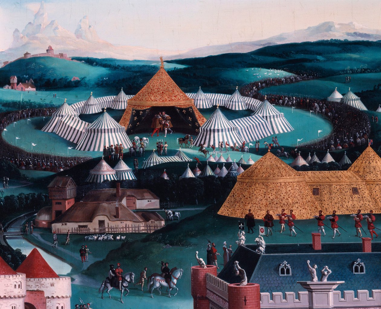Interview van François I en Hendrik VIII op het Gouden Laken Kamp 7 juni door Friedrich Bouterwek