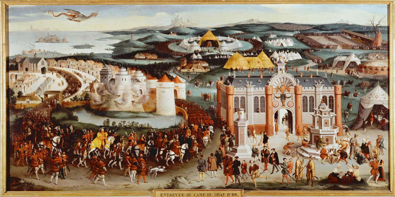 Ontmoeting van François I van Frankrijk en Hendrik VIII van Engeland in het Camp du Drap d