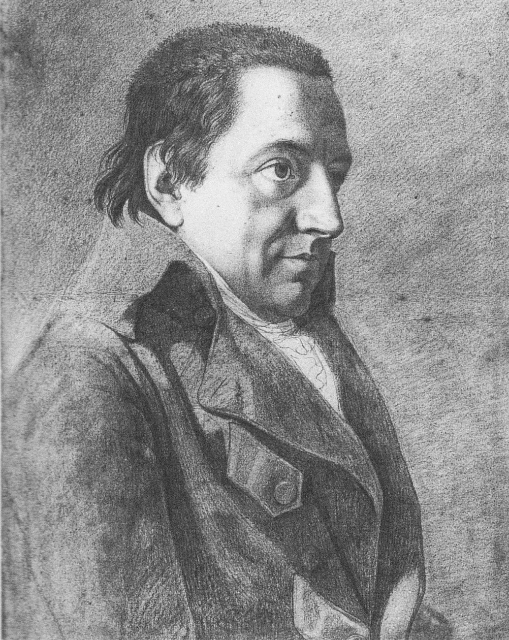 Portret van Johann Gottlieb Fichte 1762-1814, ca. 1800 door Johann Friedrich Bury
