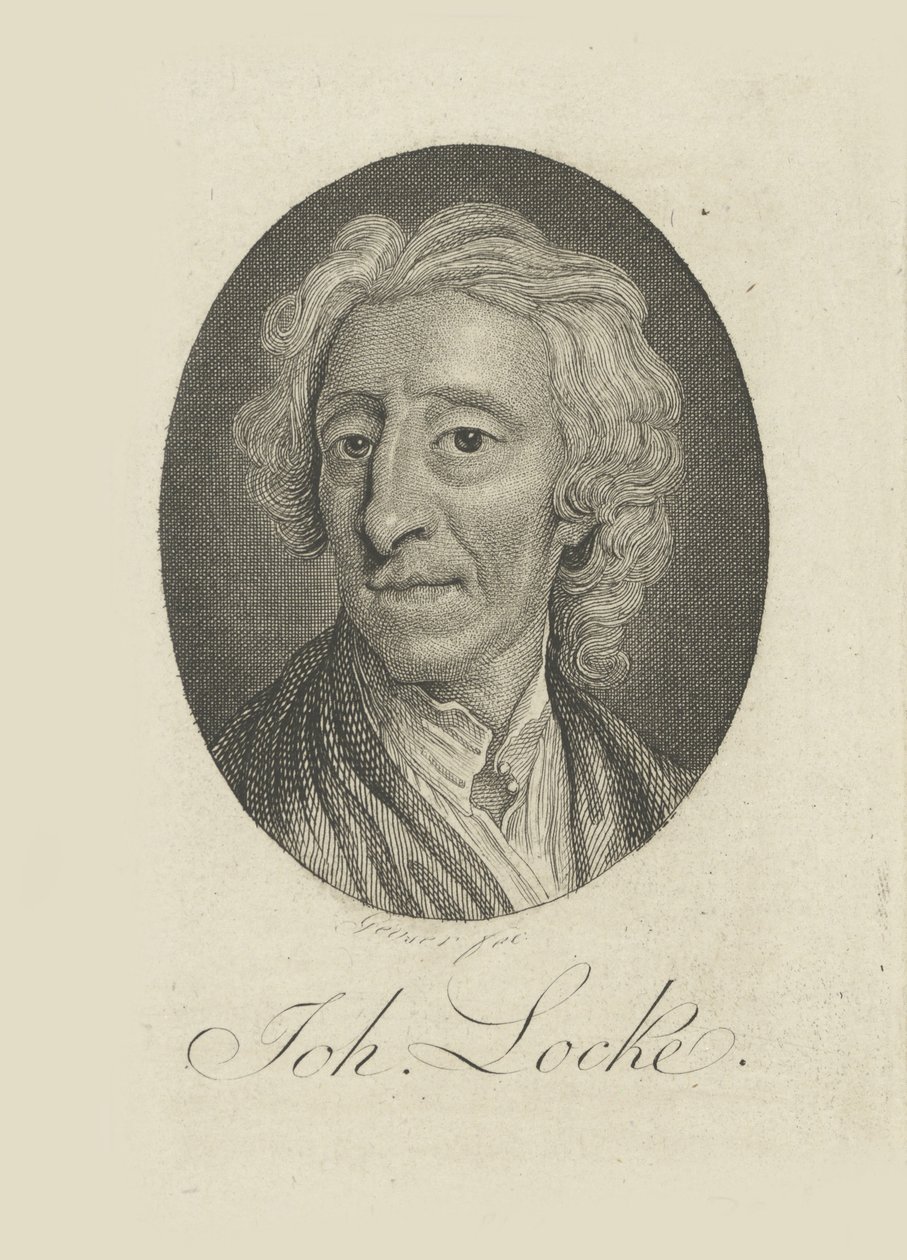 Portret van de arts en filosoof John Locke 1632-1704 door Friedrich Christian Gottlieb Geyser