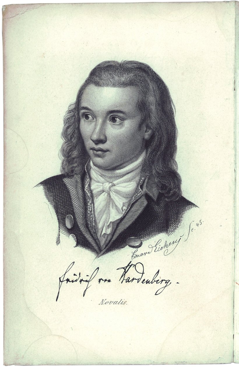 Portret van de dichter Novalis 1772-1801 door Friedrich Eduard Eichens