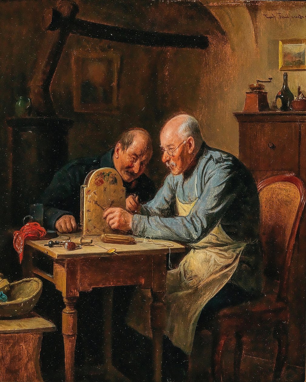 Duits: Ein schweres Problem (der Uhrmacher) Een moeilijk probleem (de horlogemaker) door Friedrich Friedlander