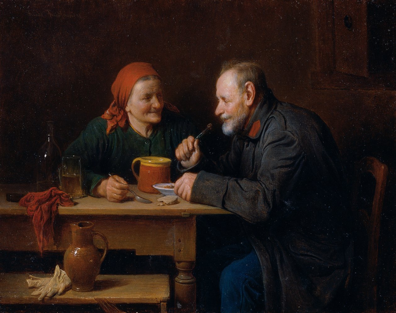 De middagmaaltijd door Friedrich Friedländer Ritter von Malheim