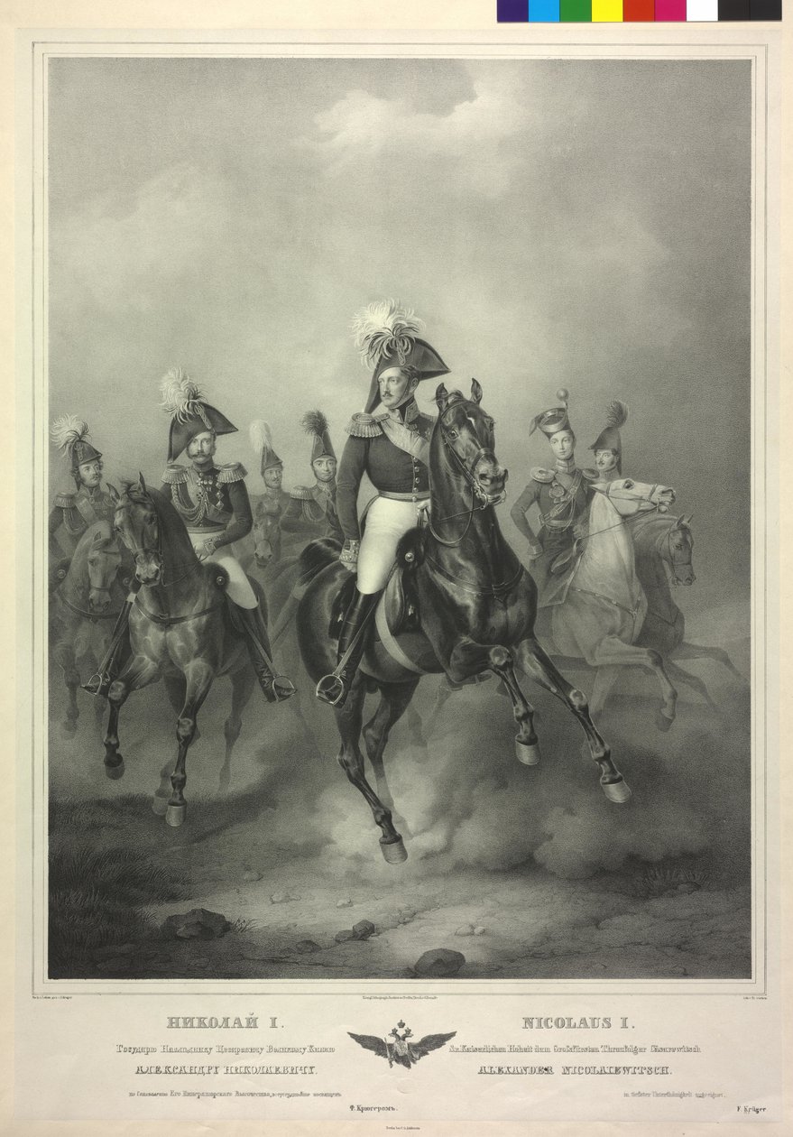 Ruiterportret Nicolaas I door Friedrich Jentzen