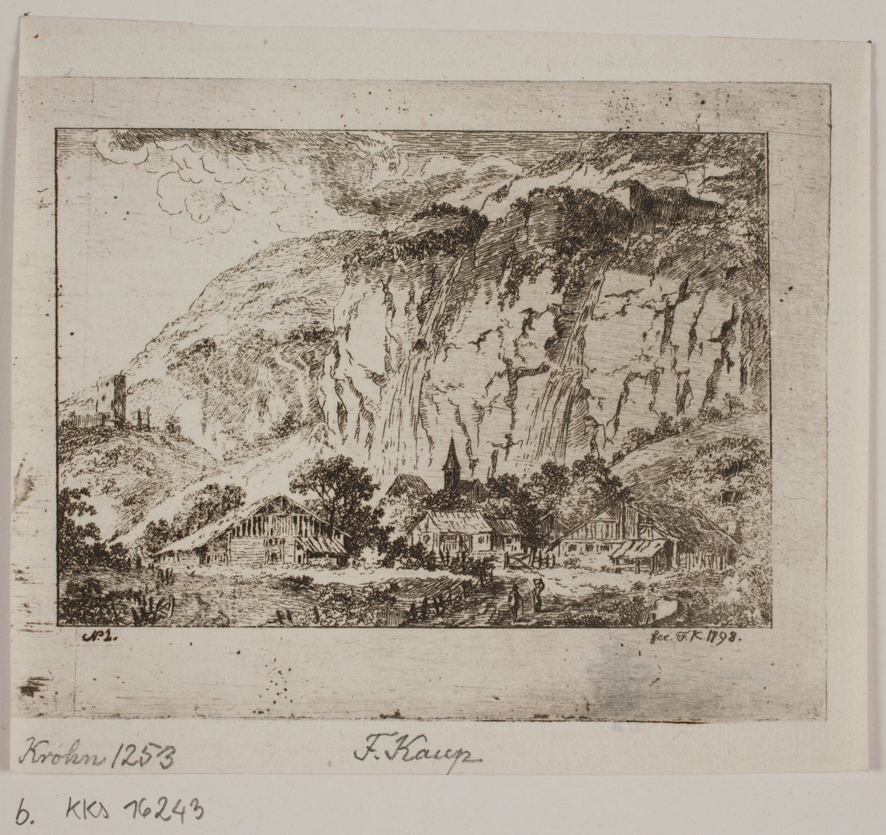 Landschap door Friedrich Kaup