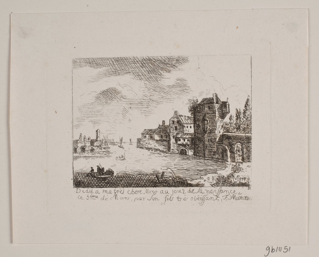 Rivierlandschap door Friedrich Münter