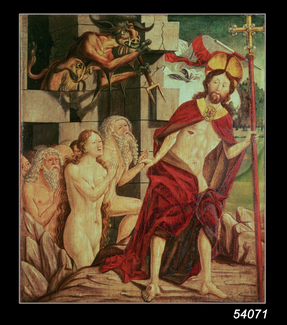 Christus in de hel door Friedrich Pacher