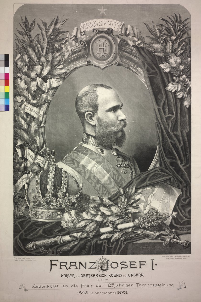 Keizer van Oostenrijk Franz Joseph I door Friedrich Wilhelm Bader