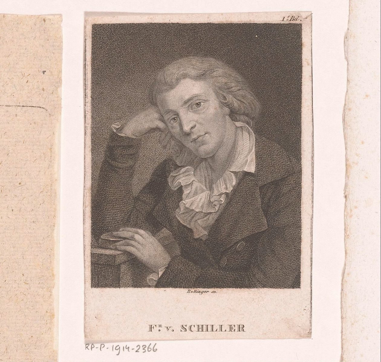 Portret van Friedrich von Schiller door Friedrich Wilhelm Bollinger