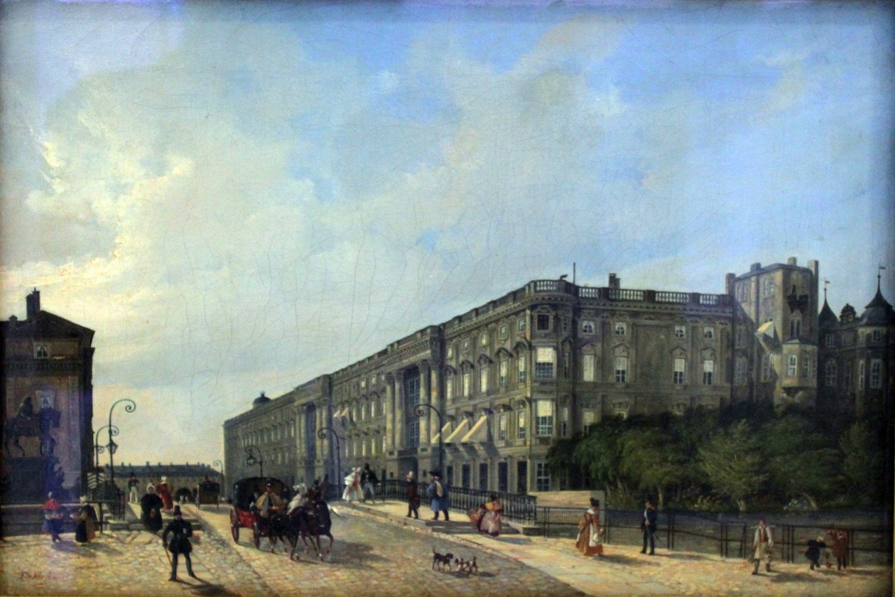 Kasteel Berlijn en de Lange Brug door Friedrich Wilhelm Klose