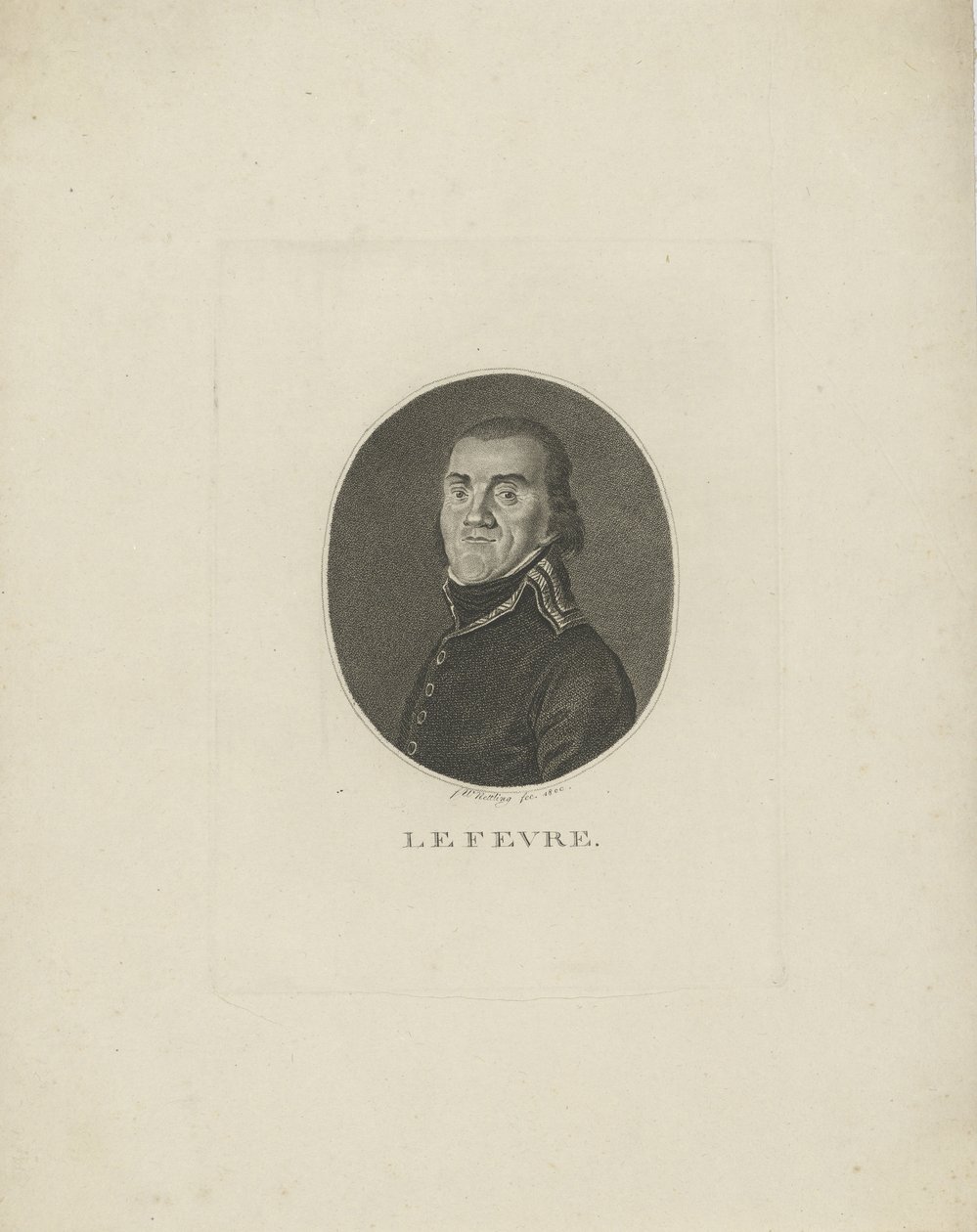 Generaal François-Joseph Lefebvre 1755-1820, 1800 door Friedrich Wilhelm Nettling