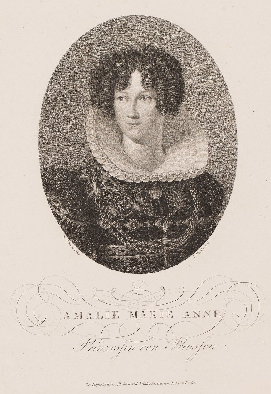 Prinses Marianne van Pruisen 1785-1846, na 1812 door Friedrich Wilhelm von Schadow