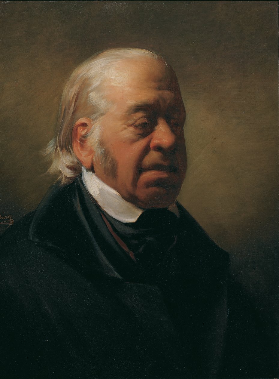 De schilder Johann Nepomuk Schödlberger door Friedrich von Amerling