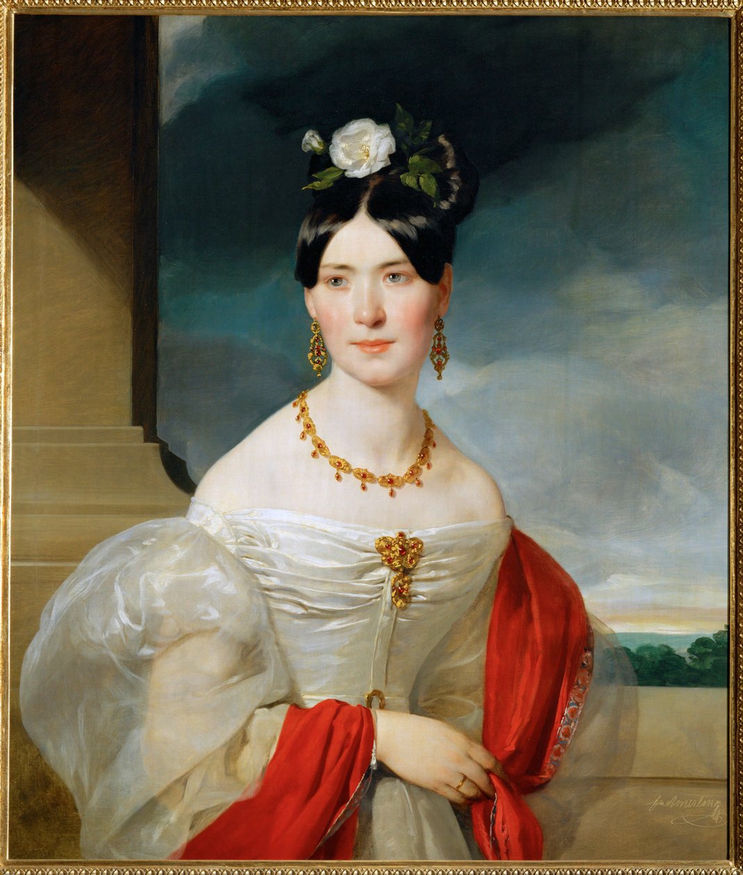 Marie barones van Vesque-Puettlingen door Friedrich von Amerling