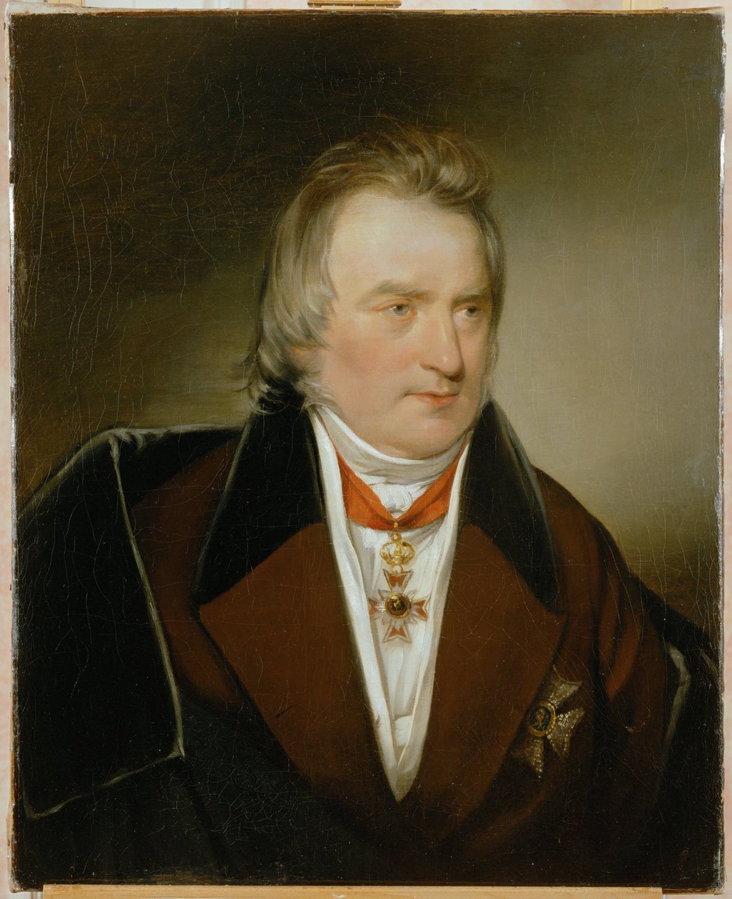 Professor Dr. Ignaz Rudolf Bischoff von Altenstern, chef-arts van het Oostenrijkse leger, vroege beschermheer van Amerling ... (schilderij op doek) door Friedrich von Amerling
