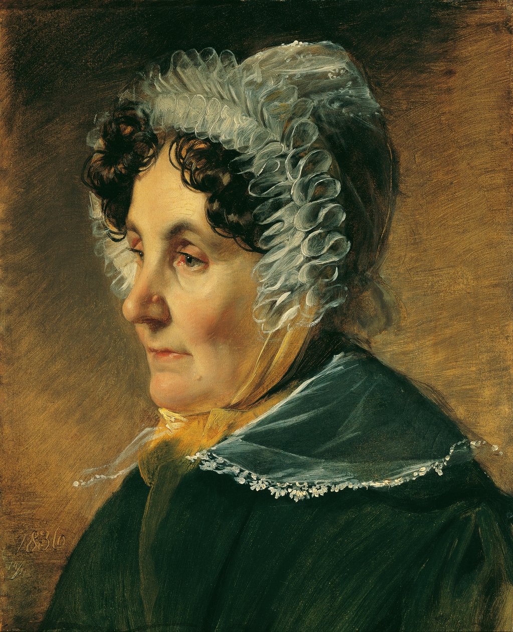 Theresia Amerling, moeder van de kunstenaar door Friedrich von Amerling