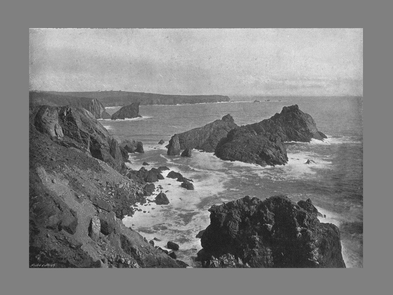 Oude Lizard Head en Kynance Cove, ca. 1900 door Frith and Co