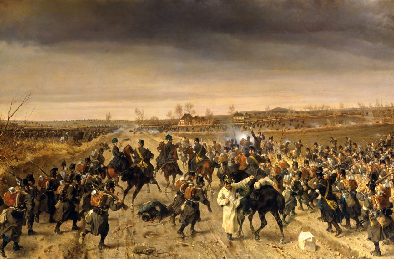 De slag bij Oberselk op 3 februari 1864 door Fritz L