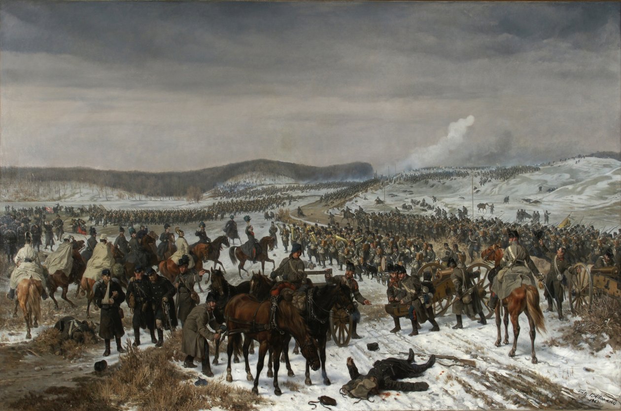 De slag bij Oeversee op 6 februari 1864 door Fritz L
