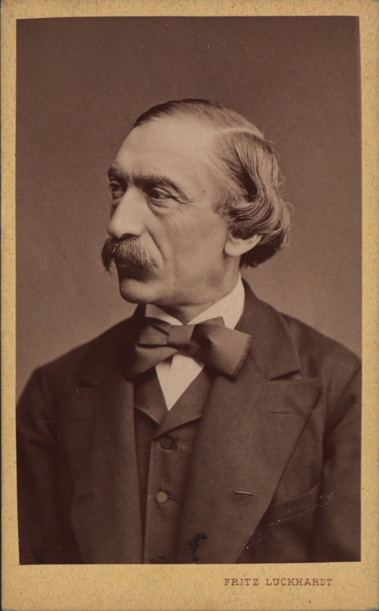 Portret van de componist Carl Evers 1819-1875, voor 1875 door Fritz Luckhardt