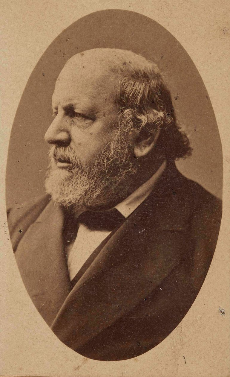 Portret van de componist Ferdinand von Hiller 1811-1885, ca. 1880 door Fritz Luckhardt