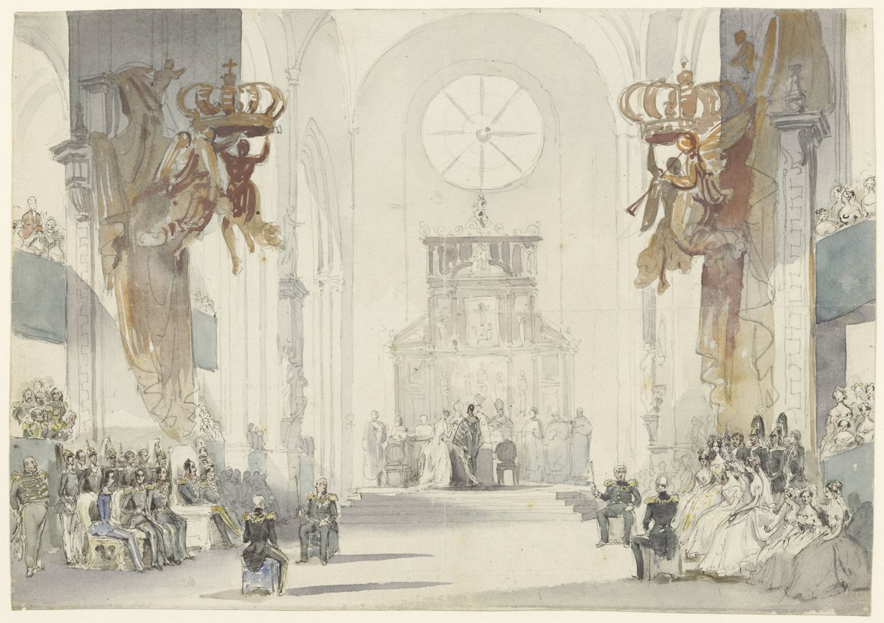 Huwelijk van prinses Louise met prins Karel van Zweden door Fritz Ludwig von Dardel