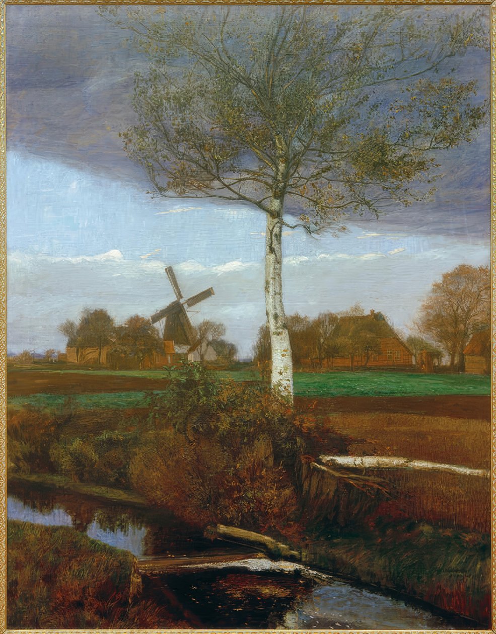 Herfst in de hei door Fritz Mackensen