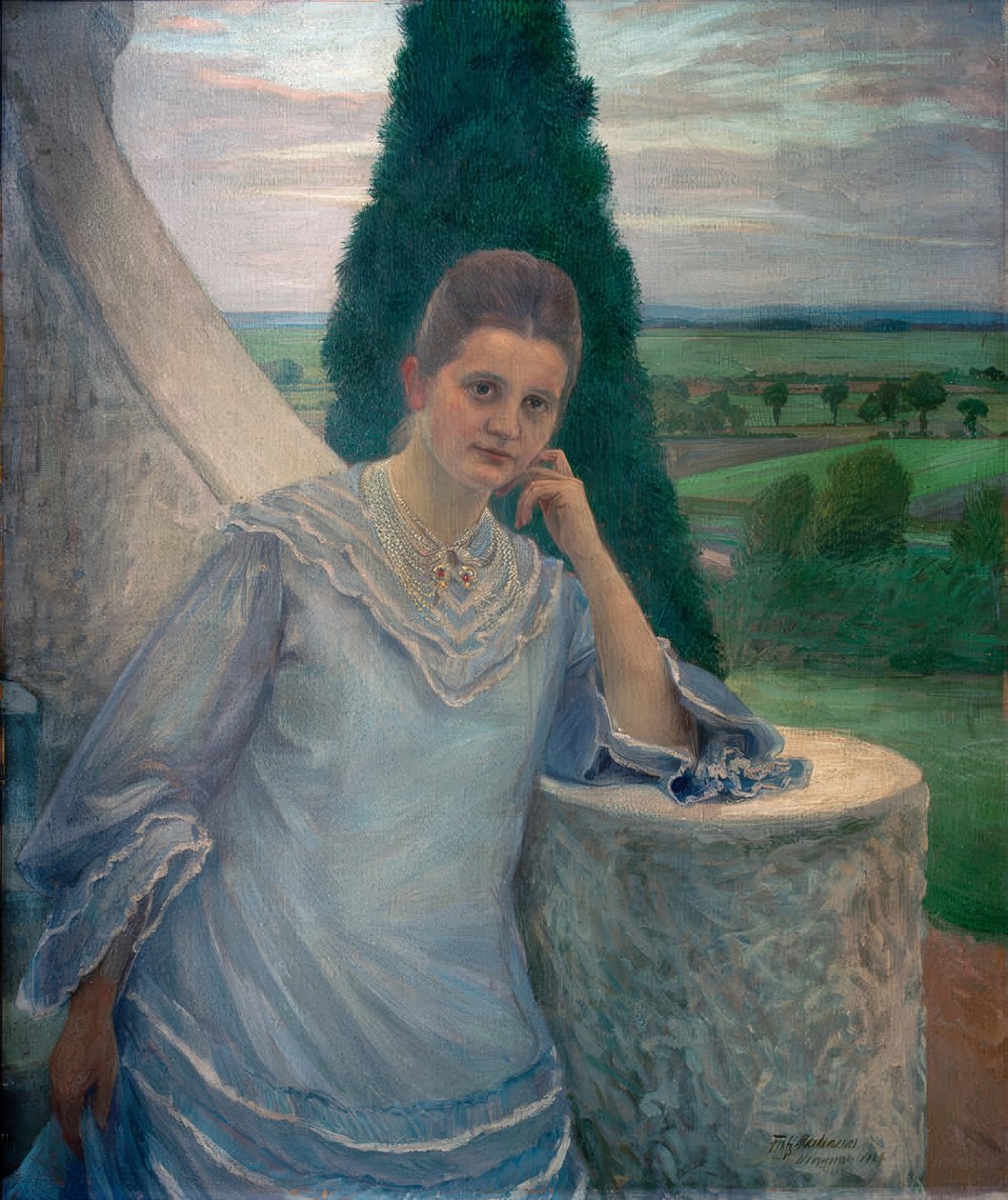 Portret van mevrouw Gocht, Halle/S. door Fritz Mackensen