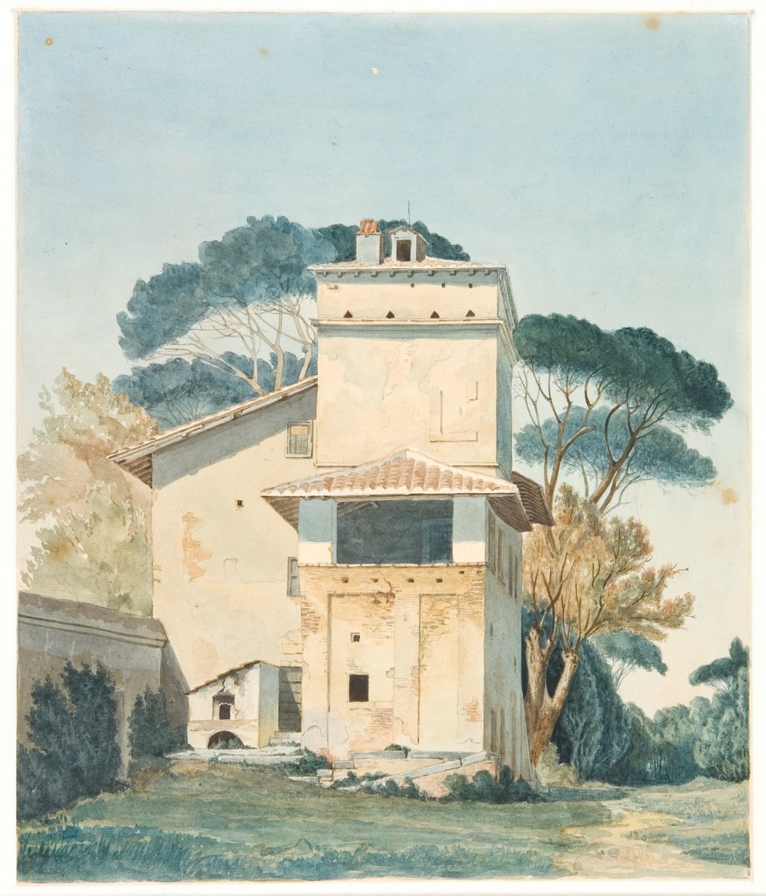 Atelier van Rafaël in de tuin van Villa Borghese, Rome door Fritz Petzholdt
