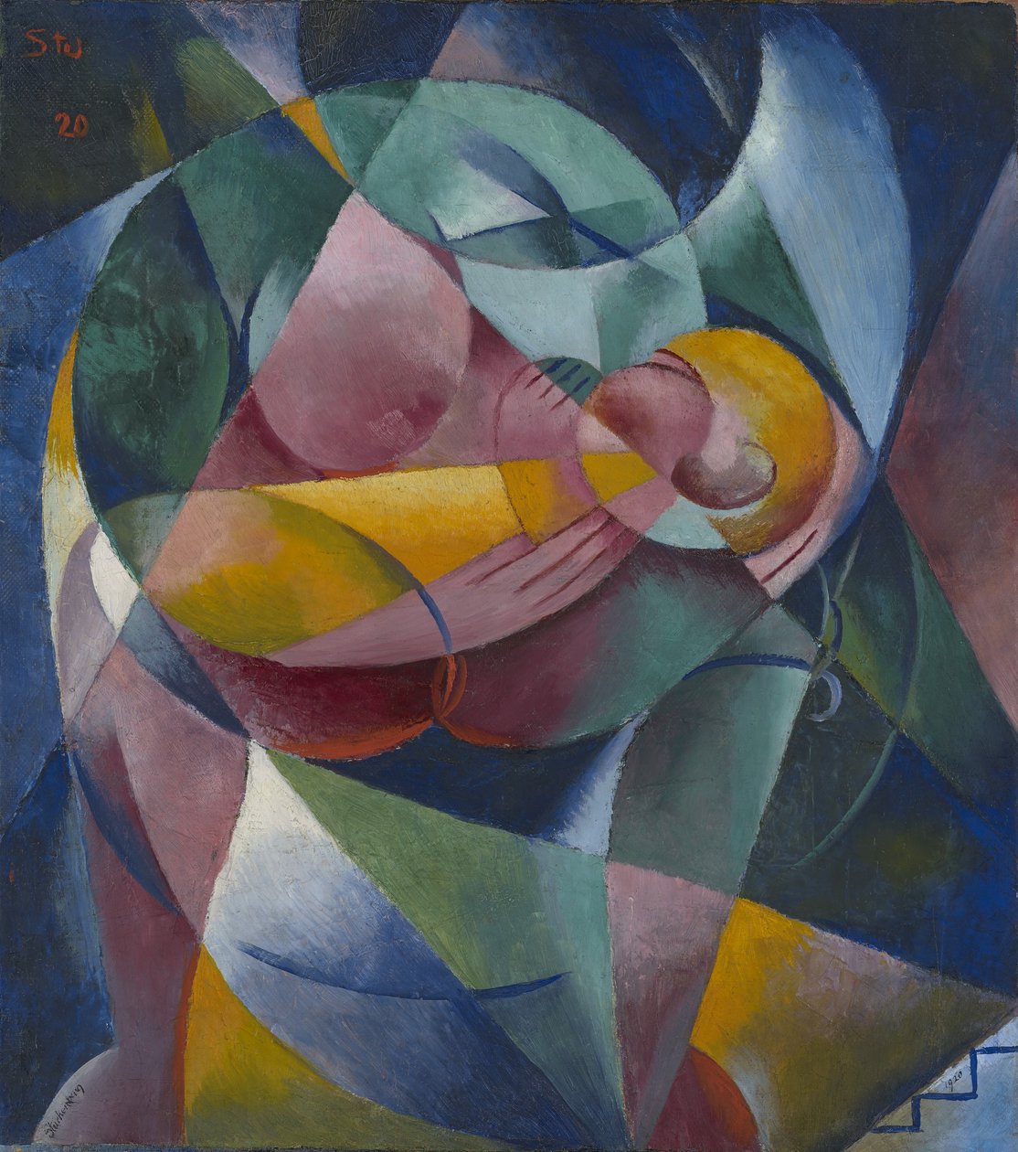 Moeder en Kind, 1920 door Fritz Stuckenberg