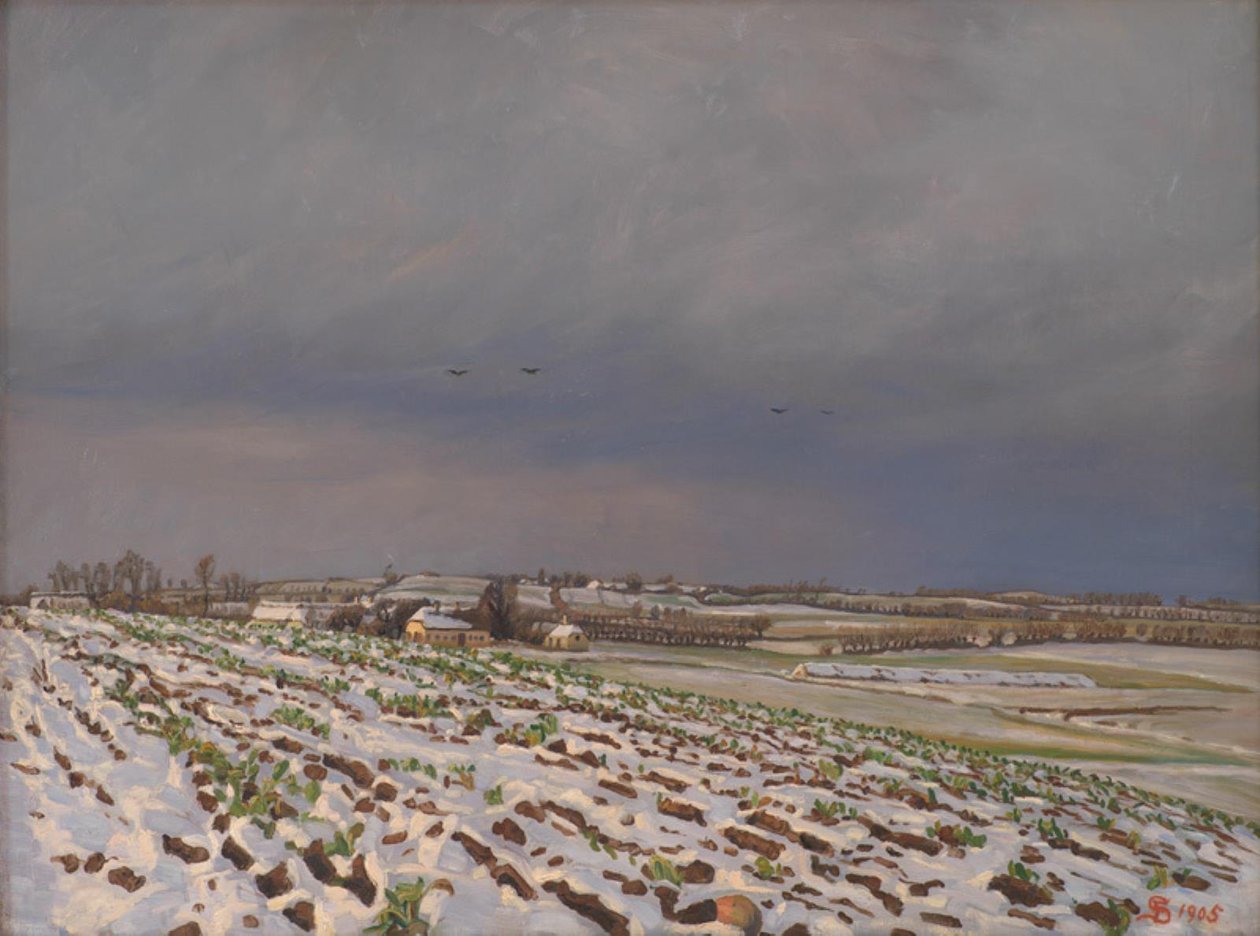Vroege sneeuw door Fritz Syberg