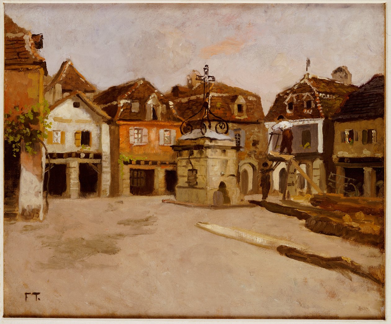 Een Stadsplein door Frits Thaulow