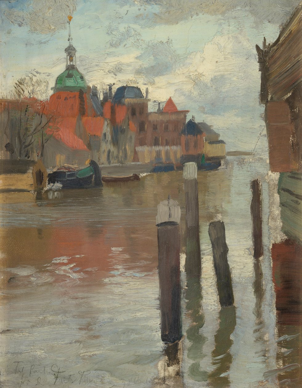 Dordrecht door Fritz Thaulow