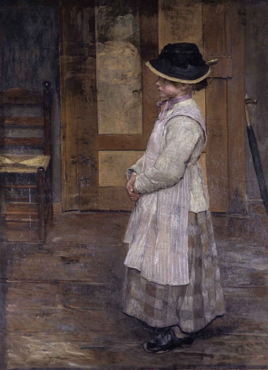 In de hal (bij de deur) door Fritz von Uhde