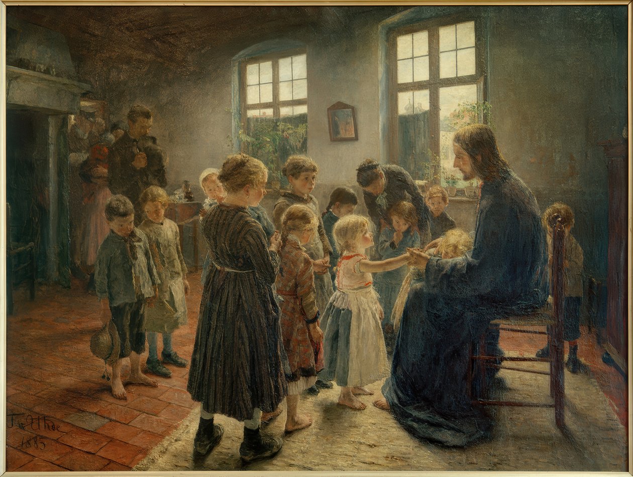 Laat de kinderen tot mij komen door Fritz von Uhde