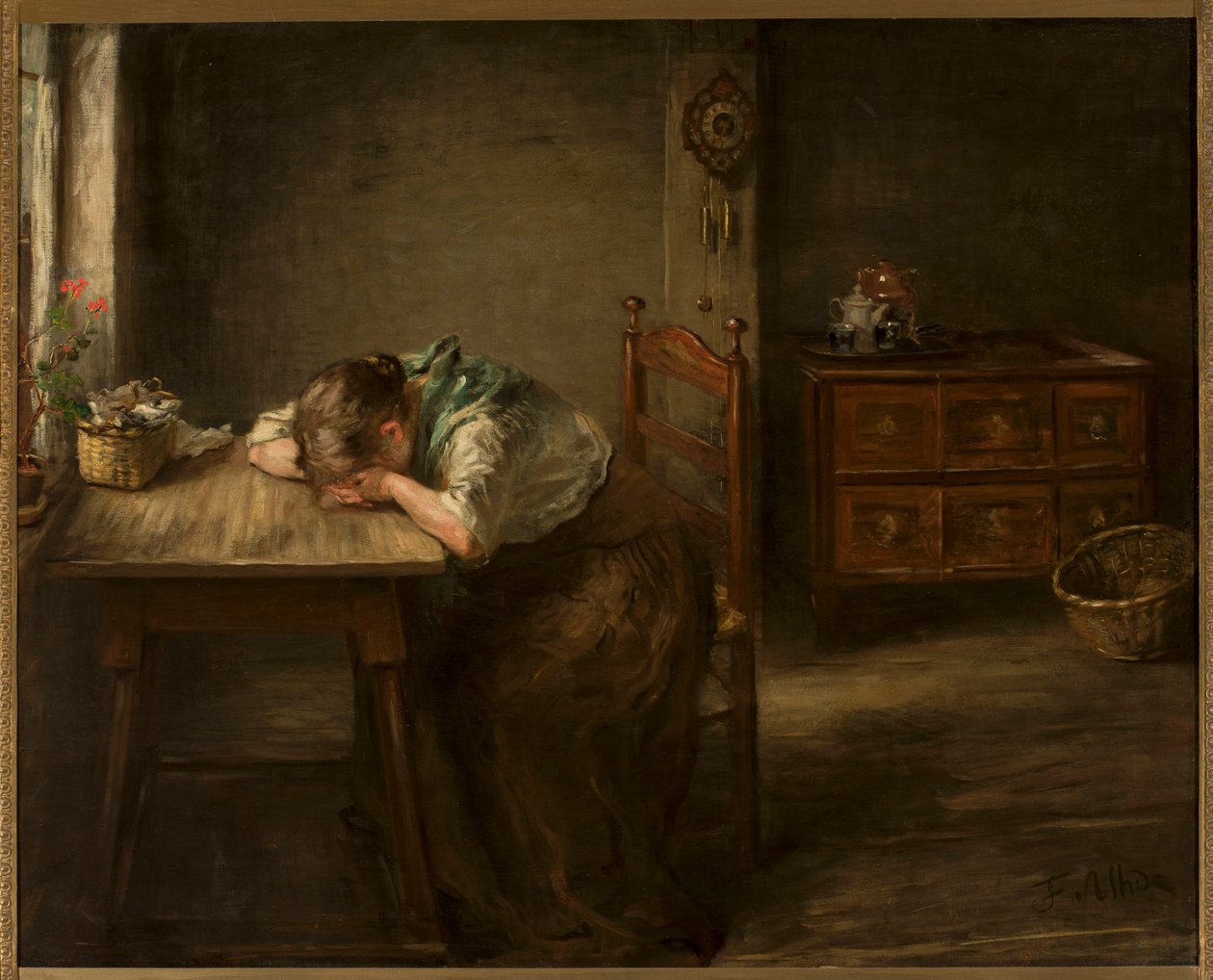 Verlaten door Fritz von Uhde