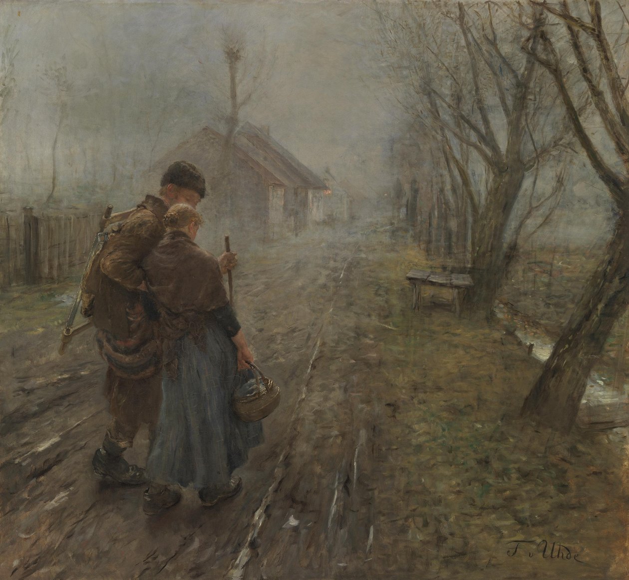 De moeilijke reis. Overgang naar Bethlehem. door Fritz von Uhde
