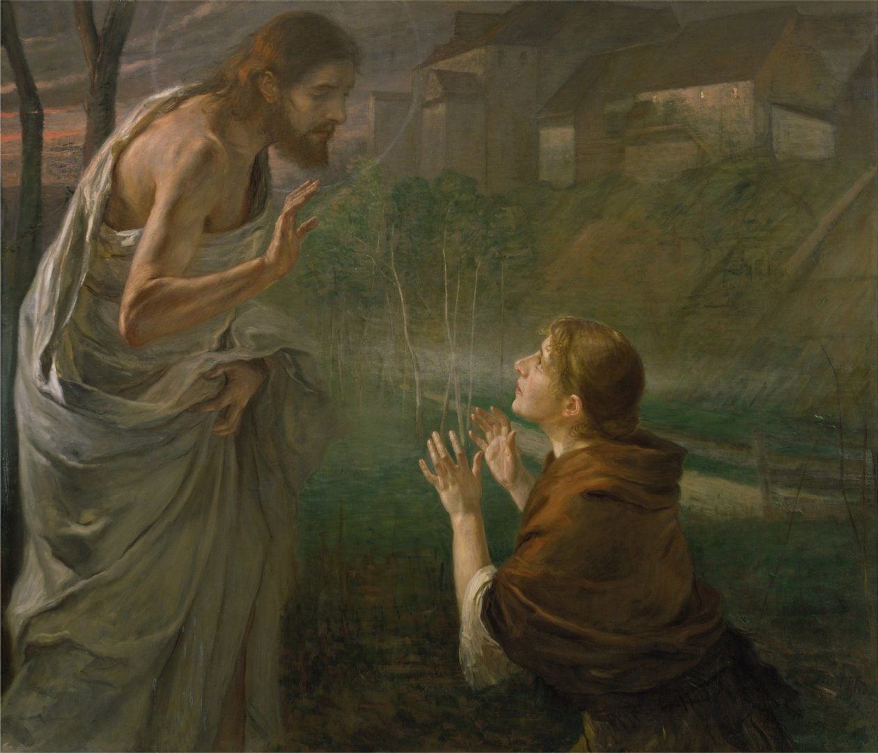 Raak mij niet aan. Johannes 20:17 door Fritz von Uhde