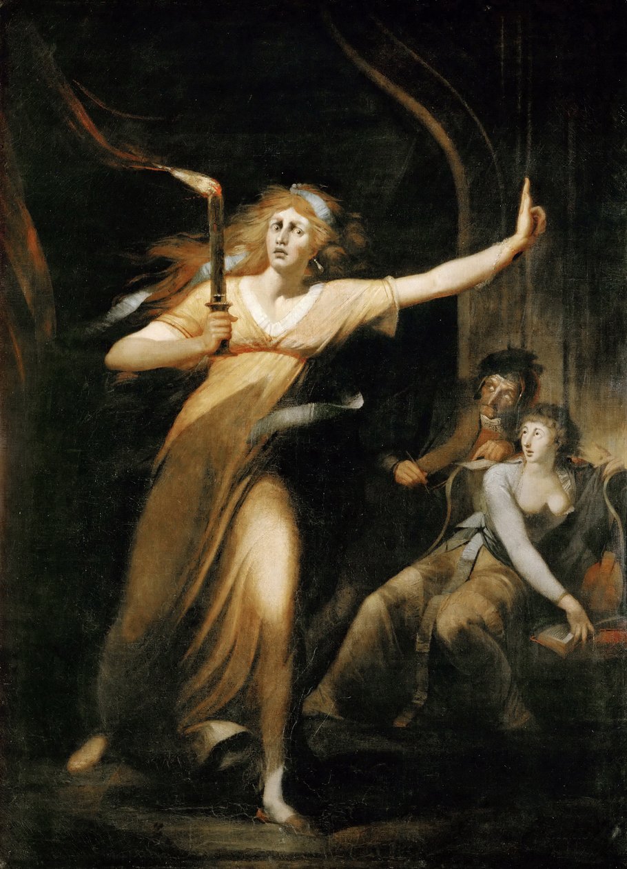 Lady Macbeth Wandelt in haar Slaap door Füssli