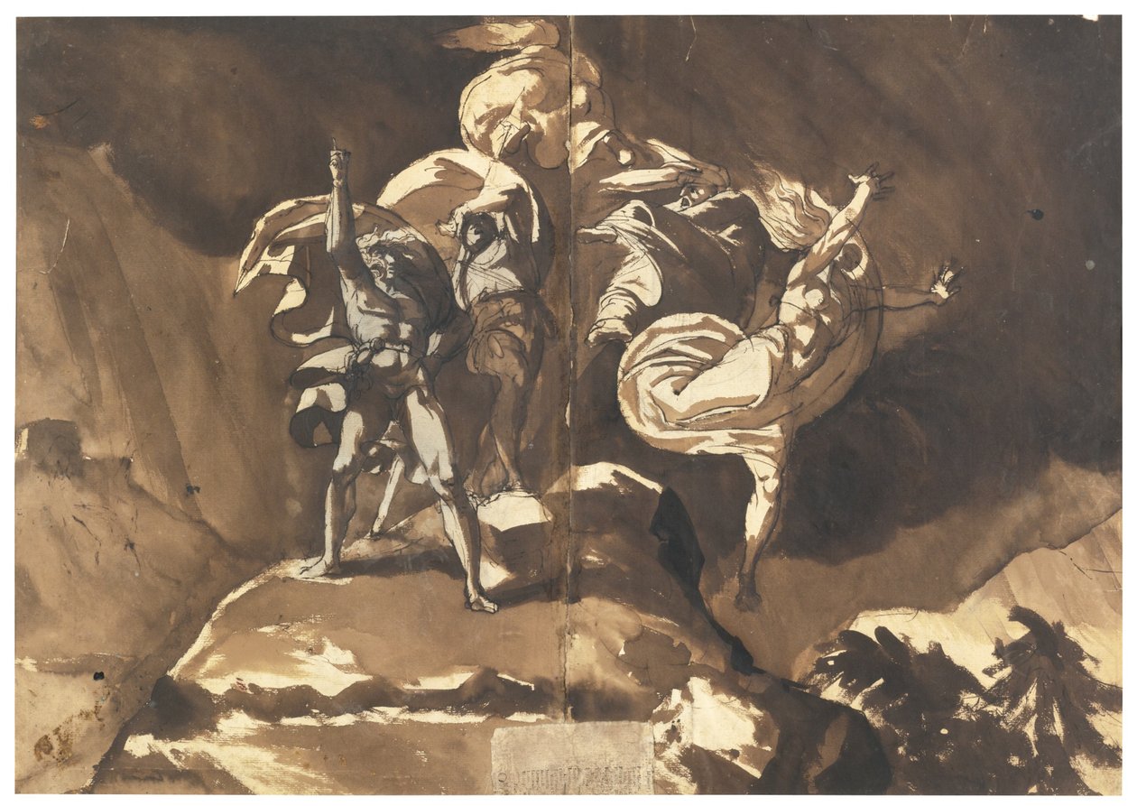 De Heksen Zweven Boven Macbeth en Banquo door Füssli