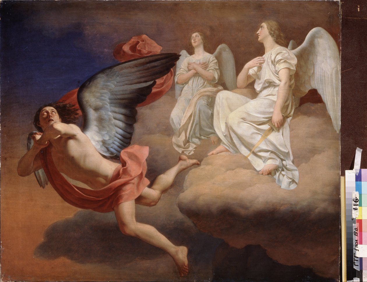 Abaddon en de engelen. Naar het epische gedicht de Messias van Friedrich Gottlieb Klopstock door Fyodor Semionovich Zavyalov