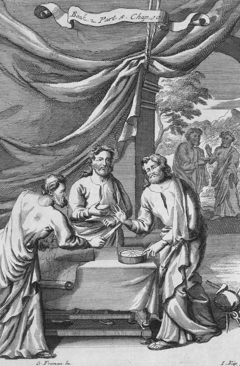 Een discussie tussen cartografen, illustratie uit Boek 2 Deel 5 Hoofdstuk 10 van 