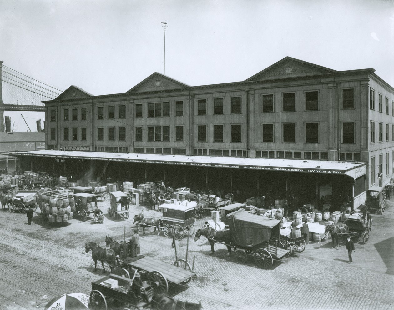 Fulton Vismarkt, New York City door G.P. Hall und Sohn