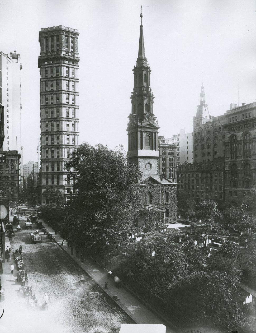 St. Pauls Kapel, Vesey en Church Streets, New York City door G.P. Hall und Sohn