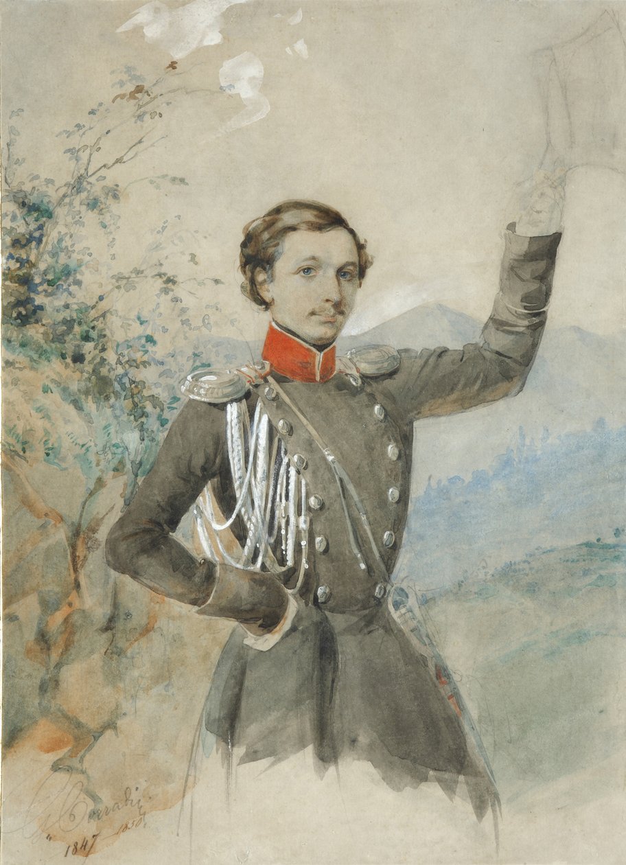 Portret van Semyon Dmitrievich Lisanevich 1822-1877, 1847-1849 door G.V. Corradini