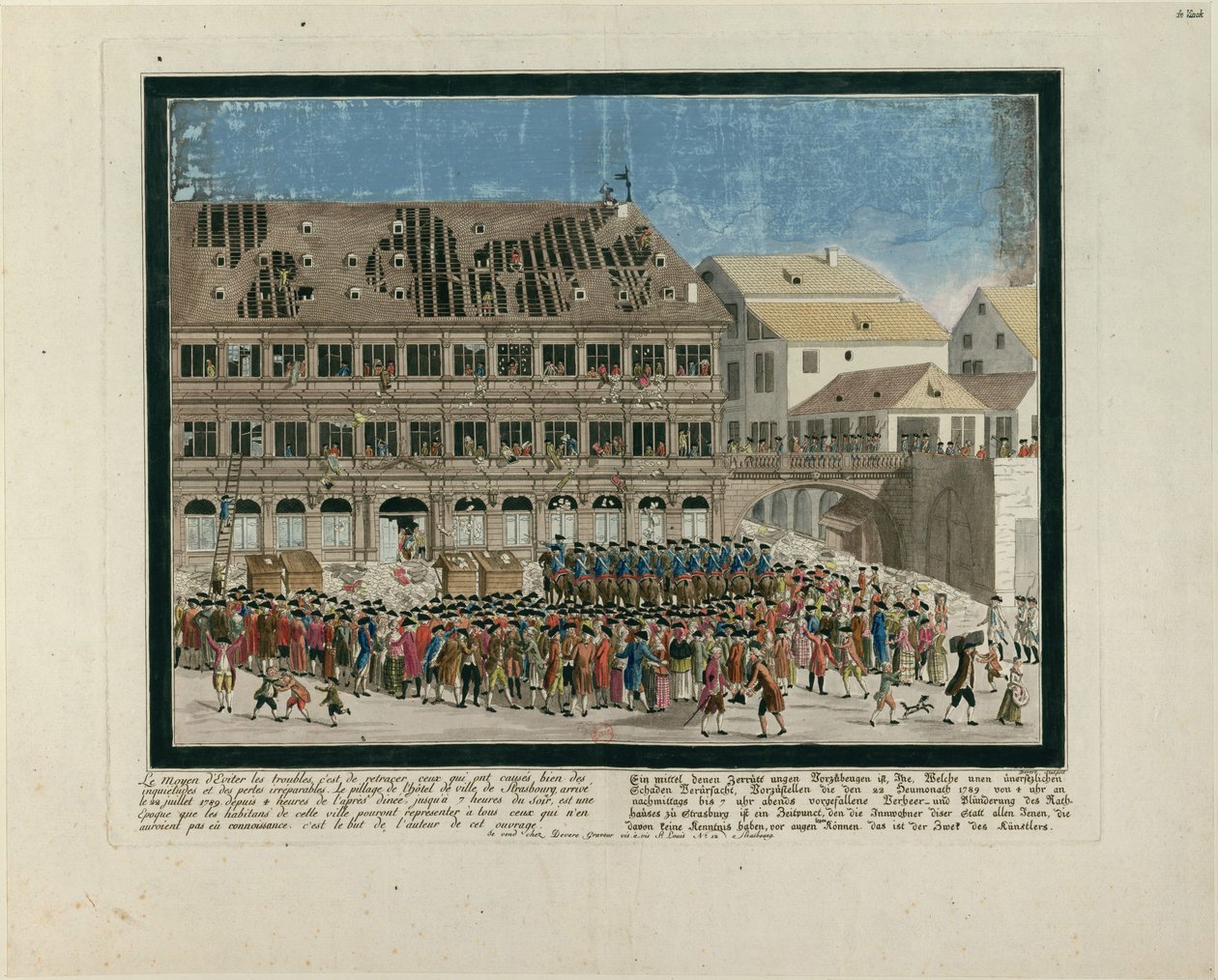 De dag van 21 juli 1789. De bestorming van het stadhuis van Straatsburg op 21 juli 1789 door G. Devere
