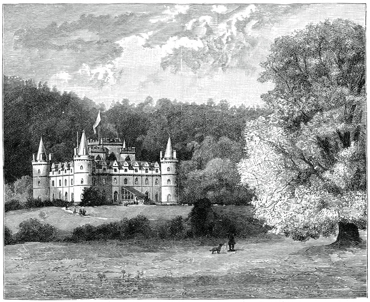 Kasteel Inverary, West-Schotland, 1900 door G. W. Wilson and Company