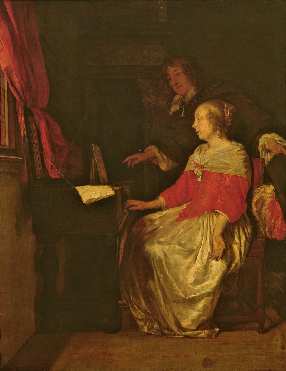 De virginales les door Gabriel Metsu